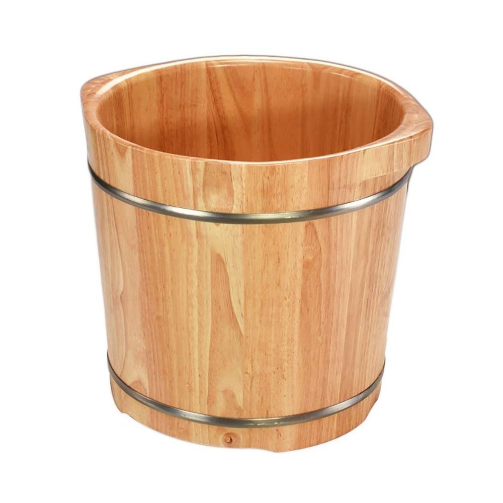 ZXNANA Bucket For Foot Bath,Sauna Accessories Sauna Bucket Water Bucket,Handmade Wooden Footbath Tubs,Foot Relaxing Barrel (Color : A) charitable