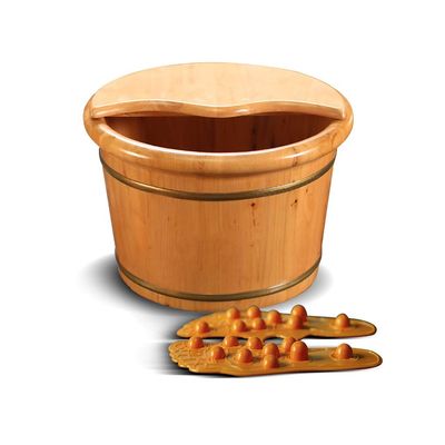 ZXNANA Sauna Wooden Bucket,Spa, Sauna,Soak,Handmade Massage Bucket Foot Bath,Foot Spa Wash Bucket Feet Bath Basin Tub charitable
