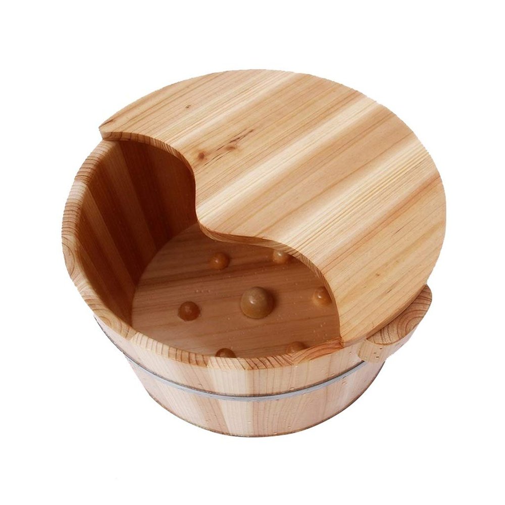 ZXNANA Sauna BucketPure Wood Bathtub BucketHandmade Sauna Accessories For Footbath TubsFoot Relaxing Bath Barrel charitable