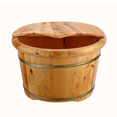 ZXNANA Sauna BucketPure Wood Bathtub BucketHandmade Sauna Accessories For Footbath TubsFoot Relaxing Bath Barrel (Color : A) charitable