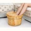 ZXNANA Sauna BucketPure Wood Bathtub BucketHandmade Sauna Accessories For Footbath TubsFoot Relaxing Bath Barrel (Color : A) charitable view 4