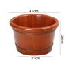 ZXNANA Bucket For Foot Bath,Sauna Accessories Sauna Bucket Water Bucket,Handmade Wooden Footbath Tubs,Foot Relaxing Barrel (Color : B) charitable view 2