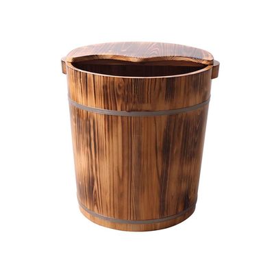 ZXNANA Sauna Wooden Bucket,Spa, Sauna,Soak,Handmade Massage Bucket Foot Bath,Foot Spa Wash Bucket Feet Bath Basin Tub (Size : 35 * 32 * 32cm) charitable