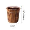 ZXNANA Sauna Wooden Bucket,Spa, Sauna,Soak,Handmade Massage Bucket Foot Bath,Foot Spa Wash Bucket Feet Bath Basin Tub (Size : 35 * 32 * 32cm) charitable view 4