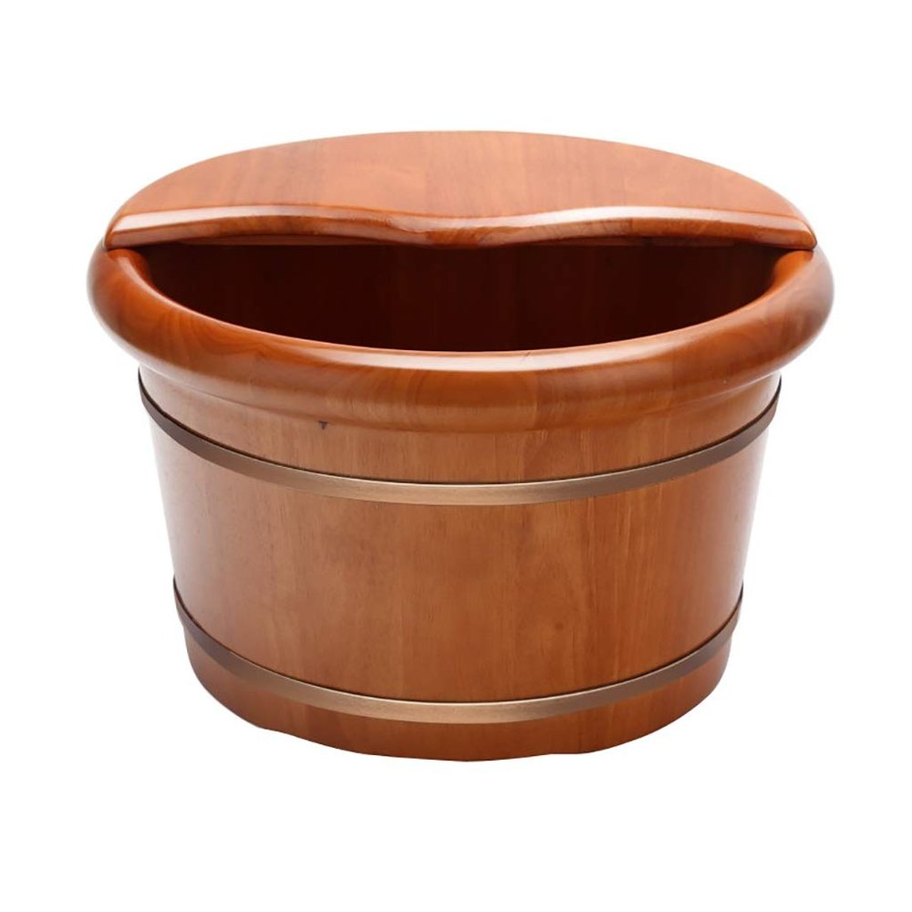 ZXNANA Foot Tub, Foot Basin Tub Bucket, Massage, Spa, Sauna, Soak,foot Bath Wooden Bucket Foot Spa Household Wash Basin (Color : B) charitable