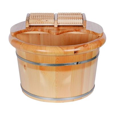 Foot Tub, Foot Basin Tub Bucket, Massage, Spa, Sauna, Soak,Foot Bath Wooden Bucket Foot Spa Household Wash Basin (Color : B) charitable
