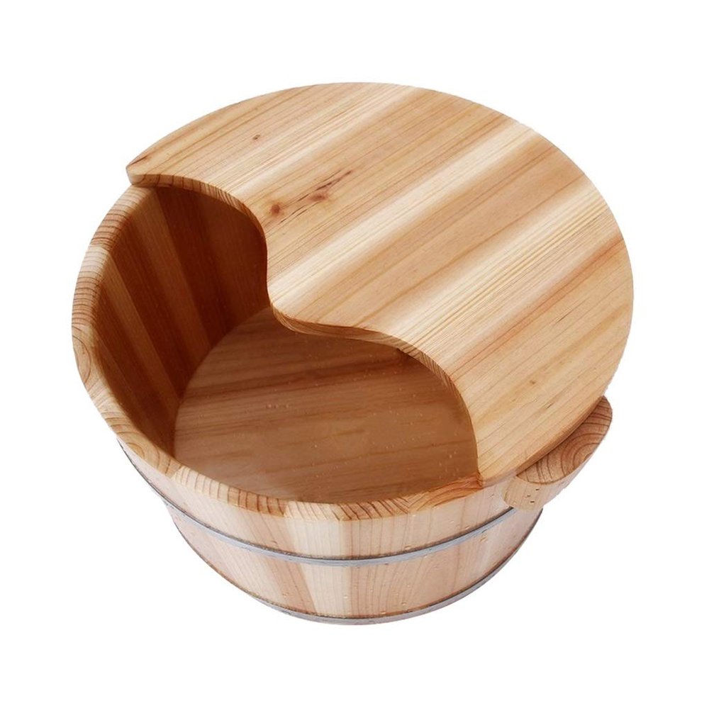 ZXNANA Sauna Wooden Bucket,Spa, Sauna,Soak,Handmade Massage Bucket Foot Bath,Foot Spa Wash Bucket Feet Bath Basin Tub (Color : C) charitable
