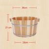 ZXNANA Sauna Wooden Bucket,Spa, Sauna,Soak,Handmade Massage Bucket Foot Bath,Foot Spa Wash Bucket Feet Bath Basin Tub (Color : C) charitable view 3