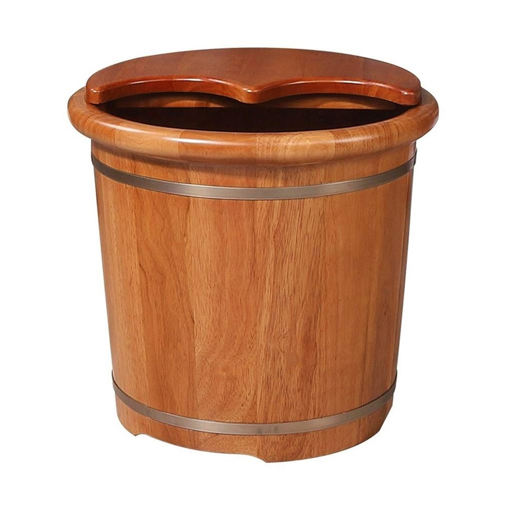 ZXNANA Bucket For Foot Bath,Sauna Accessories Sauna Bucket Water Bucket,Handmade Wooden Footbath Tubs,Foot Relaxing Barrel charitable