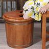 ZXNANA Bucket For Foot Bath,Sauna Accessories Sauna Bucket Water Bucket,Handmade Wooden Footbath Tubs,Foot Relaxing Barrel charitable view 3