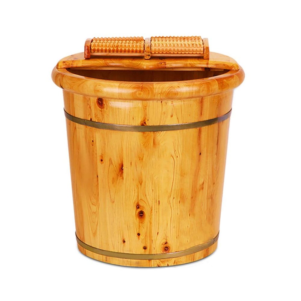 ZXNANA Bucket For Foot Bath,Sauna Accessories Sauna Bucket Water Bucket,Handmade Wooden Footbath Tubs,Foot Relaxing Barrel (Color : D) charitable