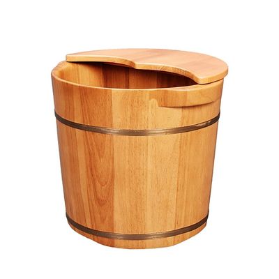 ZXNANA Bucket For Foot Bath,Sauna Accessories Sauna Bucket Water Bucket,Handmade Wooden Footbath Tubs,Foot Relaxing Barrel (Color : B) charitable