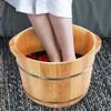 ZXNANA Sauna BucketPure Wood Bathtub BucketHandmade Sauna Accessories For Footbath TubsFoot Relaxing Bath Barrel charitable view 3