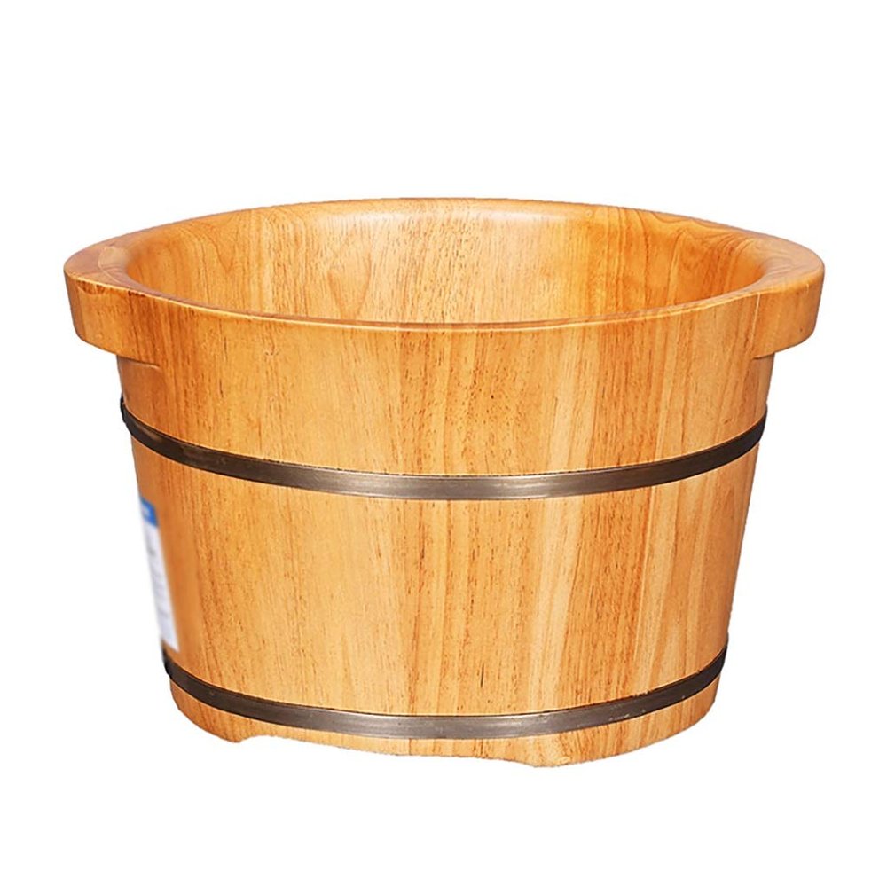 ZXNANA Foot Tub, Foot Basin Tub Bucket, Massage, Spa, Sauna, Soak,foot Bath Wooden Bucket Foot Spa Household Wash Basin charitable