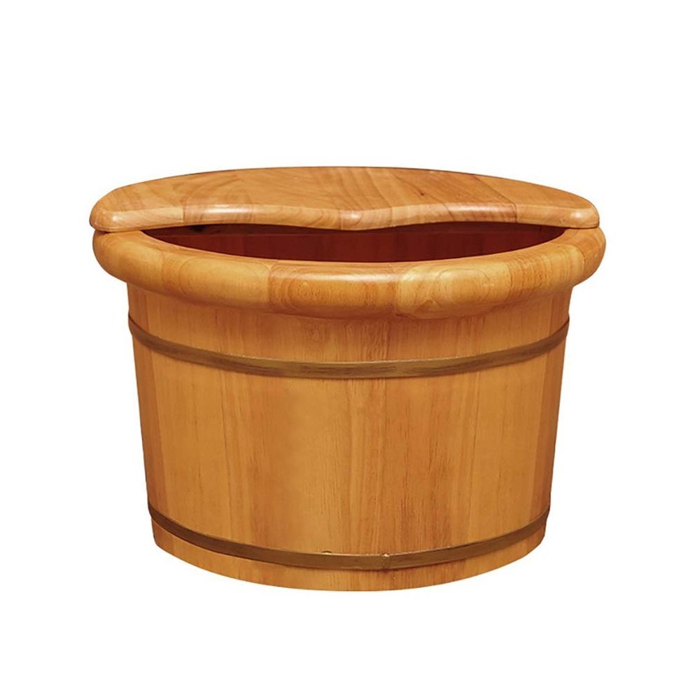 ZXNANA Bucket For Foot Bath,Sauna Accessories Sauna Bucket Water Bucket,Handmade Wooden Footbath Tubs,Foot Relaxing Barrel (Color : B) charitable