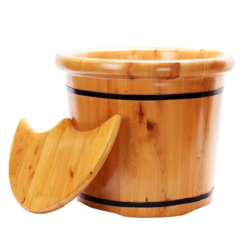 ZXNANA Sauna BucketPure Wood Bathtub BucketHandmade Sauna Accessories For Footbath TubsFoot Relaxing Bath Barrel (Color : B) charitable