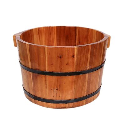 ZXNANA Bucket For Foot Bath,Sauna Accessories Sauna Bucket Water Bucket,Handmade Wooden Footbath Tubs,Foot Relaxing Barrel charitable
