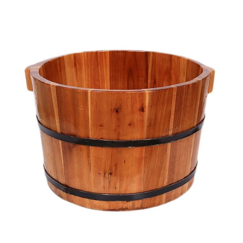 ZXNANA Bucket For Foot Bath,Sauna Accessories Sauna Bucket Water Bucket,Handmade Wooden Footbath Tubs,Foot Relaxing Barrel charitable