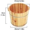 Wooden Barrel Foot Spa Wooden Foot Basin, Solid Cedar Wood Foot Basin Tub Bucket for Foot Bath, Pedicure Bowl Spa Massage Wooden Foot Tub, with Lid with Massager (Size:30cm(11.8in) charitable view 3