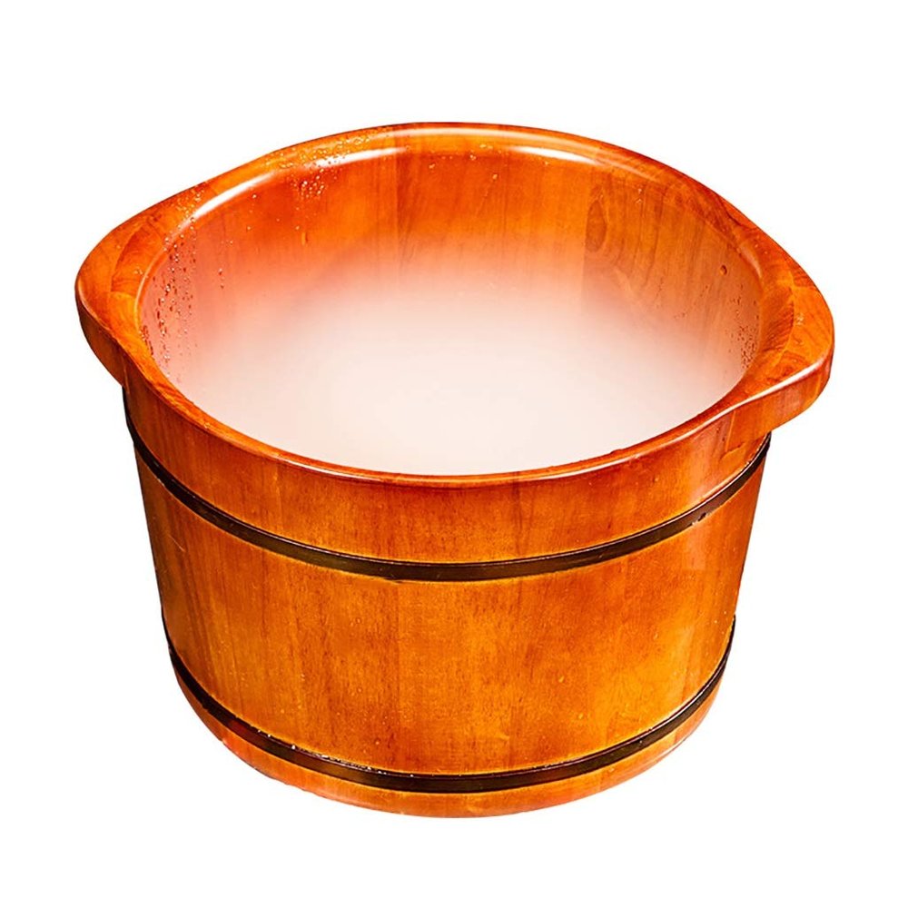 ZXNANA Sauna Wooden Bucket,Spa, Sauna,Soak,Handmade Massage Bucket Foot Bath,Foot Spa Wash Bucket Feet Bath Basin Tub charitable