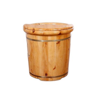 ZXNANA Sauna Wooden Bucket,Spa, Sauna,Soak,Handmade Massage Bucket Foot Bath,Foot Spa Wash Bucket Feet Bath Basin Tub (Color : B) charitable