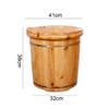 ZXNANA Sauna Wooden Bucket,Spa, Sauna,Soak,Handmade Massage Bucket Foot Bath,Foot Spa Wash Bucket Feet Bath Basin Tub (Color : B) charitable view 4