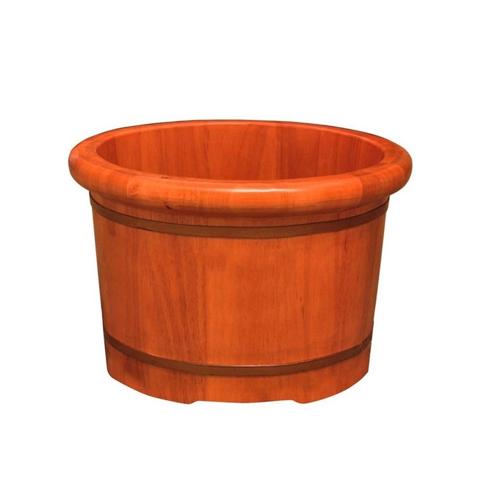 ZXNANA Bucket For Foot Bath,Sauna Accessories Sauna Bucket Water Bucket,Handmade Wooden Footbath Tubs,Foot Relaxing Barrel (Color : A) charitable