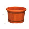 ZXNANA Bucket For Foot Bath,Sauna Accessories Sauna Bucket Water Bucket,Handmade Wooden Footbath Tubs,Foot Relaxing Barrel (Color : A) charitable view 4