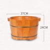 ZXNANA Bucket For Foot Bath,Sauna Accessories Sauna Bucket Water Bucket,Handmade Wooden Footbath Tubs,Foot Relaxing Barrel charitable view 4