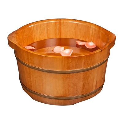 ZXNANA Sauna Wooden Bucket,Spa, Sauna,Soak,Handmade Massage Bucket Foot Bath,Foot Spa Wash Bucket Feet Bath Basin Tub charitable