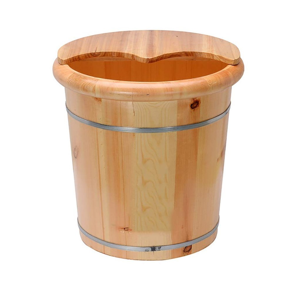 ZXNANA Foot Barrel,Massage Wood Bath Bucket,Handmade,footbaths Smooth Surface,Bathroom Accessories (Color : B) charitable
