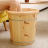 ZXNANA Foot Barrel,Massage Wood Bath Bucket,Handmade,footbaths Smooth Surface,Bathroom Accessories (Color : B) charitable view 4