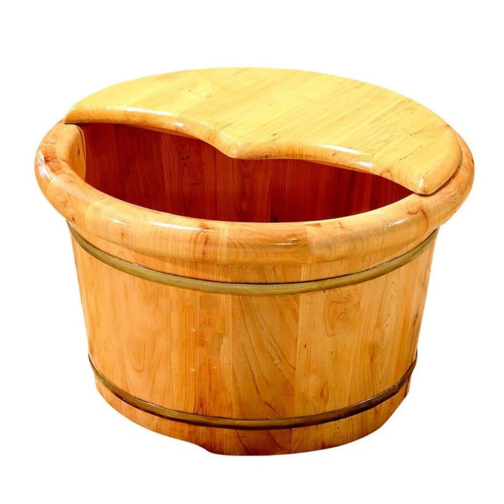 ZXNANA Bucket For Foot Bath,Sauna Accessories Sauna Bucket Water Bucket,Handmade Wooden Footbath Tubs,Foot Relaxing Barrel charitable