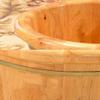 ZXNANA Bucket For Foot Bath,Sauna Accessories Sauna Bucket Water Bucket,Handmade Wooden Footbath Tubs,Foot Relaxing Barrel charitable view 2