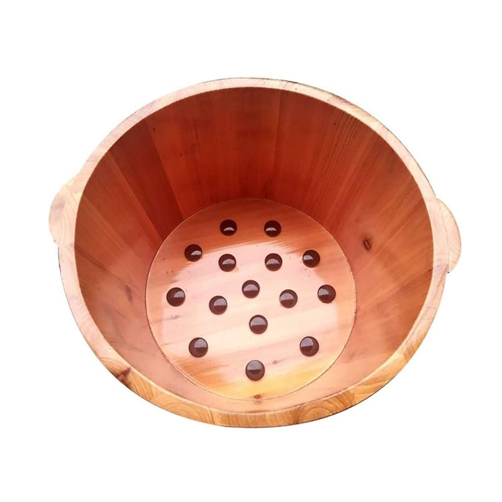 ZXNANA Sauna Wooden Bucket,Spa, Sauna,Soak,Handmade Massage Bucket Foot Bath,Foot Spa Wash Bucket Feet Bath Basin Tub charitable