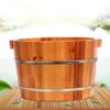 ZXNANA Sauna Wooden Bucket,Spa, Sauna,Soak,Handmade Massage Bucket Foot Bath,Foot Spa Wash Bucket Feet Bath Basin Tub charitable view 2