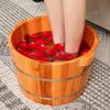ZXNANA Sauna Wooden Bucket,Spa, Sauna,Soak,Handmade Massage Bucket Foot Bath,Foot Spa Wash Bucket Feet Bath Basin Tub charitable view 3