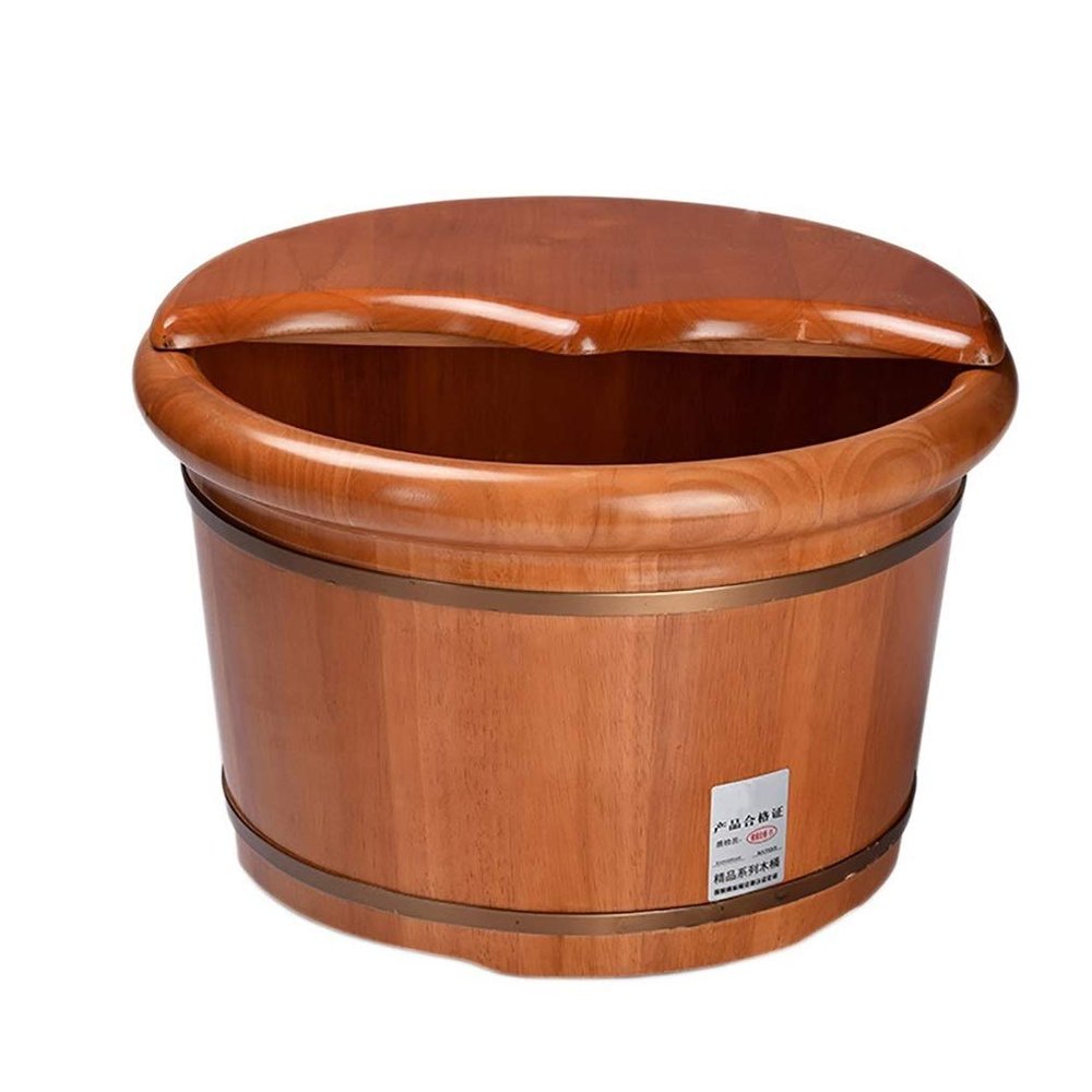 Bucket for Foot Bath,Sauna Accessories Sauna Bucket Water Bucket,Handmade Wooden Footbath Tubs,Foot Relaxing Barrel charitable