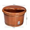 Bucket for Foot Bath,Sauna Accessories Sauna Bucket Water Bucket,Handmade Wooden Footbath Tubs,Foot Relaxing Barrel charitable view 3