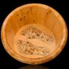 Foot Tub, Foot Basin Tub Bucket, Massage, Spa, Sauna, Soak,Foot Bath Wooden Bucket Foot Spa Household Wash Basin charitable view 2