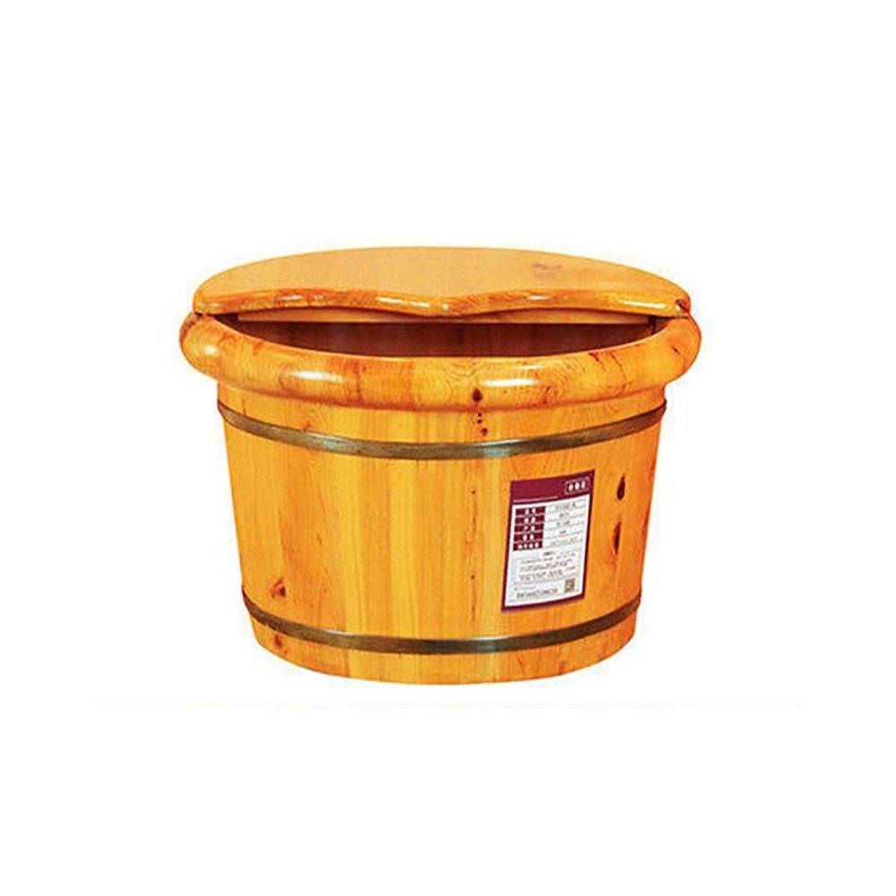 ZXNANA Bucket For Foot Bath,Sauna Accessories Sauna Bucket Water Bucket,Handmade Wooden Footbath Tubs,Foot Relaxing Barrel (Color : B) charitable
