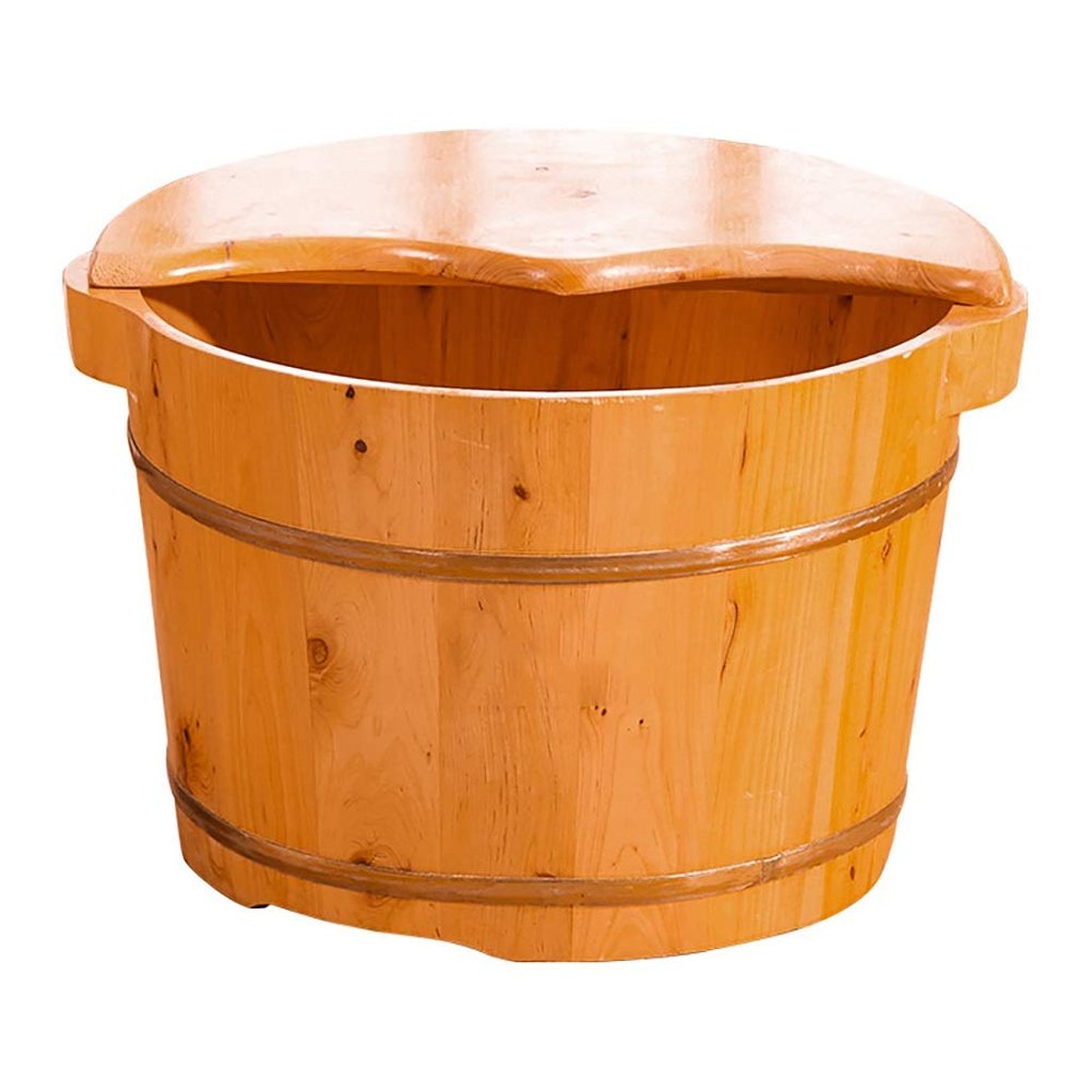 ZXNANA Sauna BucketPure Wood Bathtub BucketHandmade Sauna Accessories For Footbath TubsFoot Relaxing Bath Barrel (Color : A) charitable
