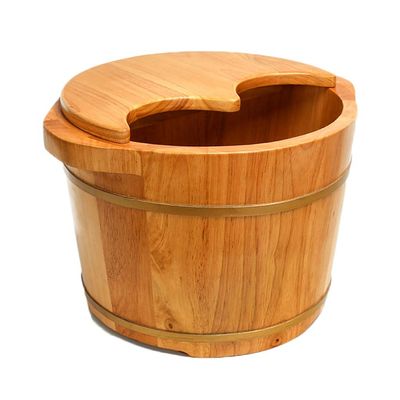 ZXNANA Bucket For Foot Bath,Sauna Accessories Sauna Bucket Water Bucket,Handmade Wooden Footbath Tubs,Foot Relaxing Barrel charitable