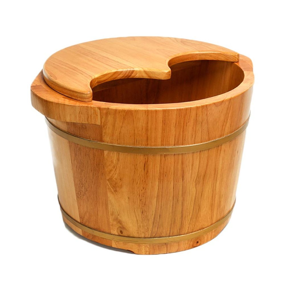 ZXNANA Bucket For Foot Bath,Sauna Accessories Sauna Bucket Water Bucket,Handmade Wooden Footbath Tubs,Foot Relaxing Barrel charitable