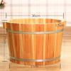 ZXNANA Bucket For Foot Bath,Sauna Accessories Sauna Bucket Water Bucket,Handmade Wooden Footbath Tubs,Foot Relaxing Barrel (Color : B) charitable view 4