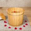 ZXNANA Bucket For Foot Bath,Sauna Accessories Sauna Bucket Water Bucket,Handmade Wooden Footbath Tubs,Foot Relaxing Barrel charitable view 2