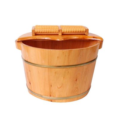 ZXNANA Bucket For Foot Bath,Sauna Accessories Sauna Bucket Water Bucket,Handmade Wooden Footbath Tubs,Foot Relaxing Barrel (Color : B) charitable