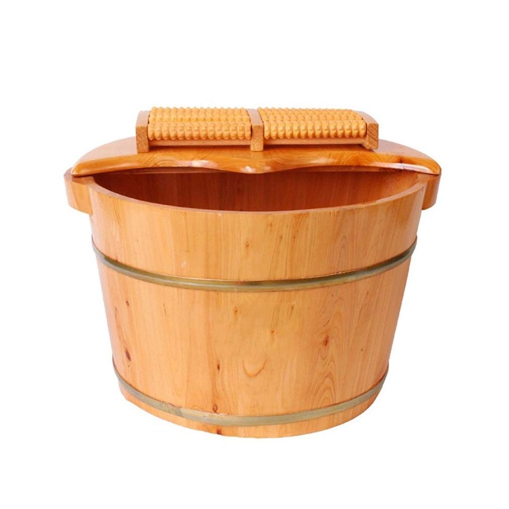 ZXNANA Bucket For Foot Bath,Sauna Accessories Sauna Bucket Water Bucket,Handmade Wooden Footbath Tubs,Foot Relaxing Barrel (Color : B) charitable