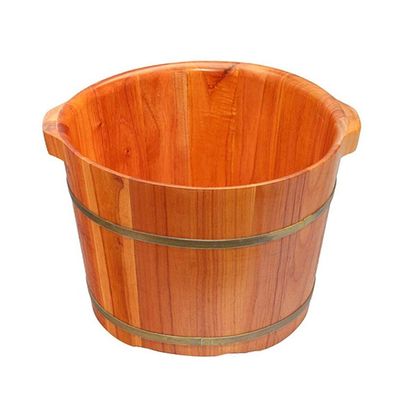 ZXNANA Bucket For Foot Bath,Sauna Accessories Sauna Bucket Water Bucket,Handmade Wooden Footbath Tubs,Foot Relaxing Barrel (Color : A) charitable