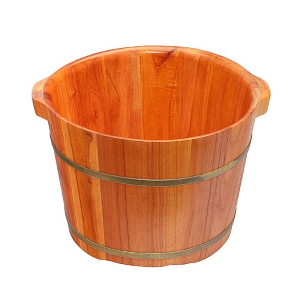 ZXNANA Bucket For Foot Bath,Sauna Accessories Sauna Bucket Water Bucket,Handmade Wooden Footbath Tubs,Foot Relaxing Barrel (Color : A) charitable